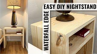 HOW TO BUILD NIGHTSTANDS creating a waterfall edge (easy DIY wood project)