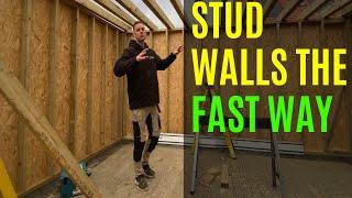 PART 2 FULL GARDEN ROOM BUILD How to build stud walls with OSB Sheathing and roof slope