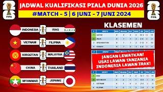 Jadwal Kualifikasi Piala Dunia 2026 Pekan ke 5 - Timnas Indonesia vs Irak - Live RCTI