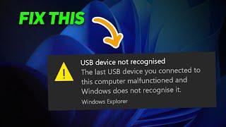 How to Solve USB Device Not Recognized in Windows 10 / 11 | Fix USB device not recognized (3 Ways)