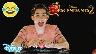 Descendants 2 | Halloween Apple Bobbing Challenge ft. Cameron Boyce  | Disney Channel UK