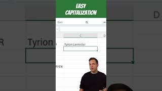 Easily capitalize names with PROPER( ) #excel