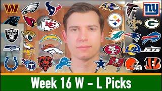 No Room for Error | NFL Week 16 Win/Loss Picks