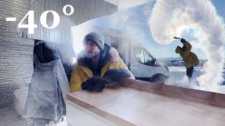 -40 Degrees EXTREME COLD Survival in a Van! | Winter Camping Vanlife in Extreme Temperatures