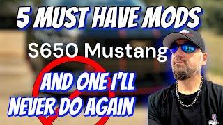 S650 Top 5 mods and one DONT Do!!