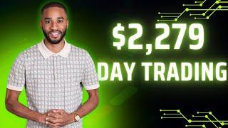 $2,279 in 3 Days - LIVE Day Trading the Market Crash!