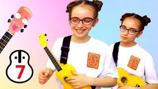 Алиса и Квадроух дают 7 урок для детей по игре на укулеле в студии "Просто Укулеле". Мажор и минор.