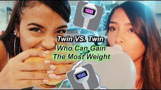 Who Can Gain The Most Weight In 24 Hours!? | MontoyaTwinz