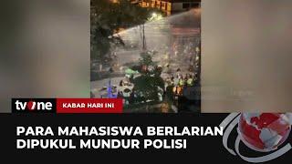 Demonstran di Semarang Dipukul Mundur Polisi Menggunakan Water Cannon | Kabar Hari Ini tvOne