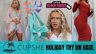 CUPSHE BIKINI/SWIMWEAR TRY ON HAUL & REVIEW/ VACATION OUTFITS & FALL WINTER HOLIDAY DRESSES 50% OFF
