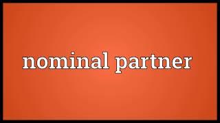 Nominal partner Meaning