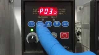 How to adjust speed of Allen Bradley PowerFlex4 VFD