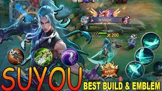 Suyou "THE BEAST" Best Build & Emblem 2024 | Mobile Legends