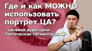 Где же и как МОЖНО использовать портрет ЦА (целевой аудитории)?  Тактическая сегментация