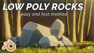 Blender 2.8 Tutorial - Low Poly Rocks Modelling | Fast and Easy !