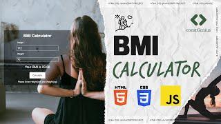 BMI Calculator using HTML CSS & JavaScript | HTML CSS JavaScript Project