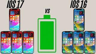 iOS 17 vs iOS 16 BATTERY Test on iPhone 14, 13, 12, & 11