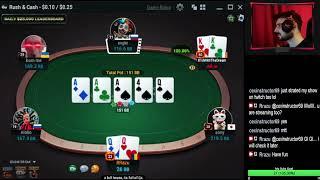 We did it ! We hit the Bad Beat Jackpot on NL 25 GG Poker