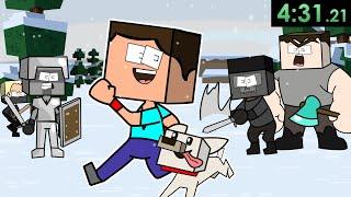 Minecraft ANIMATED SPEEDRUNNER VS HUNTERS