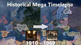 "Historical" Mega Timelapse 1910 - 1969 Hoi4 timlapse