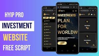 Create Your Own Hyip Pro Investment Website With Admin Panel || HyipPro Website Free Php Script