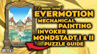 Evermotion Mechanical Painting Invoker Mondstadt 1 & 2 Puzzle guide | Genshin Impact 3.7 Gears Event