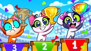 Fun Sports Day ‍️ Obstacle Run  Teamwork + More Interactive Fun Cartoons for Kids  Purr-Purr