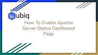 How To Enable Apache Server Status Dashboard Page