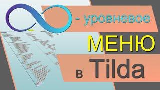 Многоуровневое меню на ZERO блок Tilda ПО НАВЕДЕНИЮ мыши. Выпадающее меню много уровней бесконечное