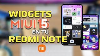 WIDGETS de MIUI 15 para tu XIAOMI - REDMI NOTE