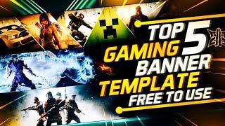 Gaming YouTube Banner Template Pack || No Text || Free Fire Banner Template || Free Download