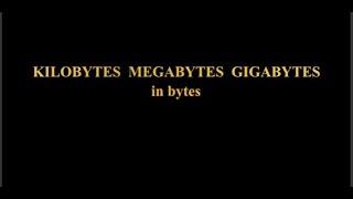Easily convert any KB,MB or GB to Bytes
