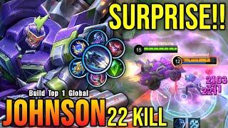 22 Kills No Death!! Johnson 100% Annoying with Mage Build!! - Build Top 1 Global Johnson ~ MLBB