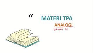 Materi TPA Analogi