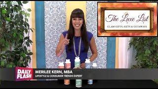 The Luxe List's Merilee Kern on the national Daily Flash TV show featuring a CBD Wellness Solution