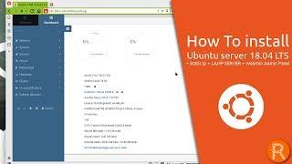 How To install Ubuntu server 18.04 LTS + Static ip + LAMP SERVER + Webmin Admin Panel