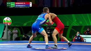 1/2 GR - 55 kg: B. DORDOKOV (KGZ) v. E. SEFERSHAEV (RUS)