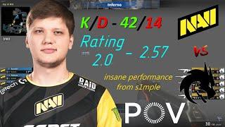 CS GO POV Demo s1mple vs Spirit on Inferno (StarLadder CIS RMR)