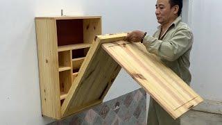 Amazing Utilities Of Woodworking For Tight Spaces  - Build Wall Cabinet Combined With Folding Table