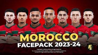 Morocco NT Facepack Season 2023/24 - Sider and Cpk - Football Life 2024 and PES 2021