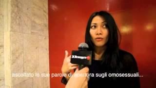 Anggun interviewed by Italian media in Assisi