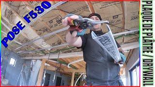 5/9  Comment poser les fourrures F530 Placo au plafond... quelques conseils Pros  / DRYWALL