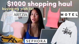 buying my ENTIRE WISHLIST for back-to-school | $1000 online shopping haul