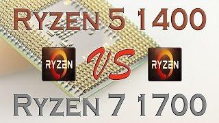 RYZEN 5 1400 vs Ryzen 7 1700 - BENCHMARKS / GAMING TESTS REVIEW AND COMPARISON / Ryzen vs Ryzen