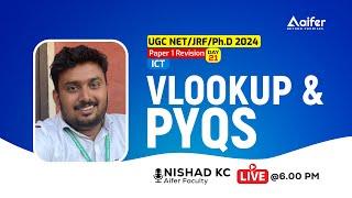 UGC NET Paper1 Revision Class | VLOOKUP & PYQs | ICT | Day 21 | Aifer Education