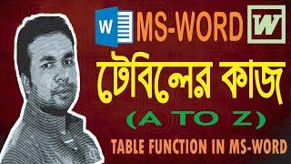 How to insert move and edit table in Microsoft Word | Insert Table | Table Function | Microsoft Word