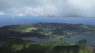 Drone view of Miradouro da Boca do Inferno | Sete Cidades Portugal Sao Miguel Azores