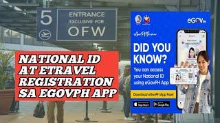 Paano Mag Register Sa EGov PH App , Makita Ang Digital National Id At Etravel Registration