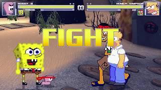 AN Mugen Request #1363: Boggy B & Spongebob VS Homer Simpson & Juan