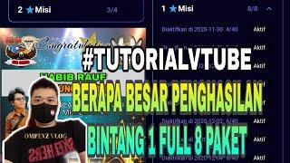 Penghasilan vtube tanpa referral di bintang 1 full 8 paket